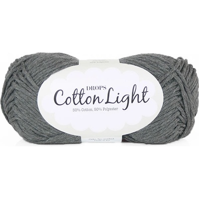 Příze DROPS Cotton light 30 - tmavě šedá