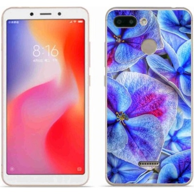 Pouzdro mmCase Gelové Xiaomi Redmi 6 - modré květy 1