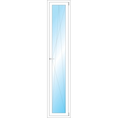 OKNA HNED Plastové okno 46x233 cm bílé otevíravé a sklopné pravé