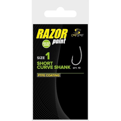 Carp Spirit hooks Short Curve Shank Razor Protihrotom veľ.2 10 ks