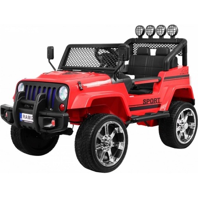 Ramiz Jeep Raptor 4x4 kožená sedačka 2 místné červená