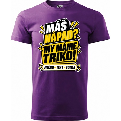Dobrý Triko pánské tričko s vlastním motivem fialová