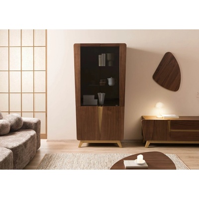 Bighome Butterfly 100x40x200 orecha lakovaný hnedý