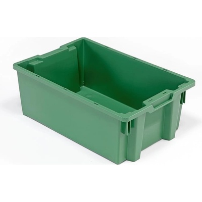 AJ Produkty Plastová přepravka 40 l 600 x 400 x 220 cm zelená