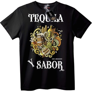 NOONEBRAND Тениска Текила и Вкус - XXS, Black