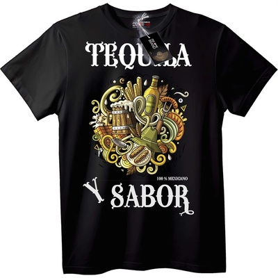 NOONEBRAND Тениска Текила и Вкус - XXS, Black