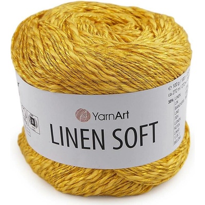 Pletací příze Linen Soft 100 g Varianta: 7 (7306) žlutá, Balení: 1 ks
