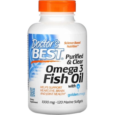 Doctor's Best Purified & Clear Omega 3 Fish Oil with Goldenomega 1000 mg 120 kapsúl