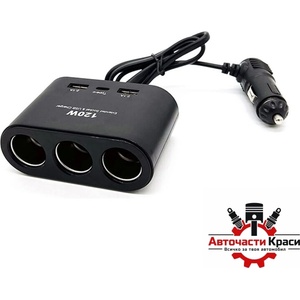 Paolo Разклонител за запалка 3-ка + 2 USB + C-Type 1653 (46067)