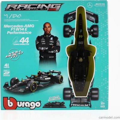 Bburago Mercedes gp F1 W14 Team Mercedes-amg Petronas Formula One N 63 Season 2023 George Russell Matt Black 1:24