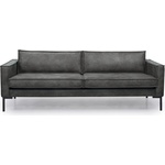 Scandic Тъмносив диван от изкуствена кожа 216 cm Rate - Scandic (14884SN GREY)