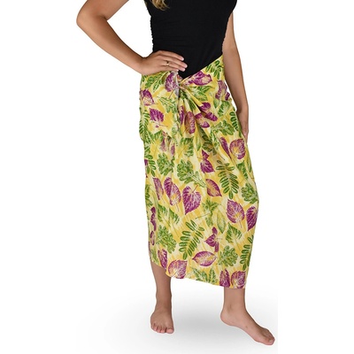 Thajsko Sarong Pareo BUN jesenné lístie horčicová