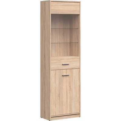 BRW Висока витрина nepo plus reg1d1w дъб сонома