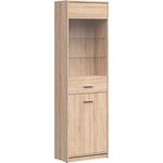 BRW Висока витрина nepo plus reg1d1w дъб сонома