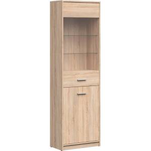 BRW Висока витрина nepo plus reg1d1w дъб сонома