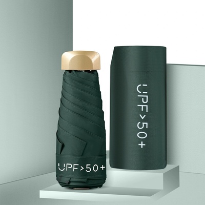 Skladací cestovný mini dáždnik UPF 50 zelený
