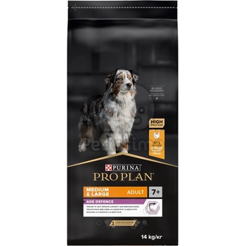 PRO PLAN Adult 7+ Medium & Large Age Defence- Храна за възрастни кучета за бдителността и умствената свежест 2 x 14 кг