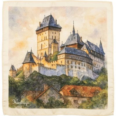 Bubibubi Hedvábný kapesníček do saka Karlštejn