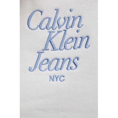 Calvin Klein Памучен суичър Calvin Klein Jeans в бежово с качулка с апликация J20J224893 (J20J224893)