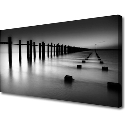 Obraz na plátně Mlha Molo Architektura 100x50 cm
