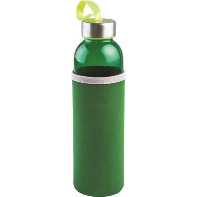 Kinekus sklenená fľaša na vodu 500 ml zelená