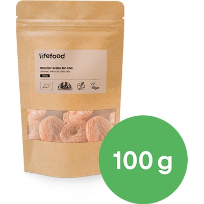 LIFEFOOD Marhule sušené RAW BIO 100 g