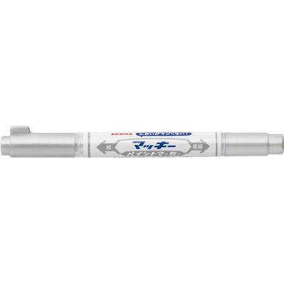 Zebra Лаков маркер двустранно ZEBRA Mckie на маслена основа изключително фин 0, 7-1, 2 mm сребърен 57579 (57579)