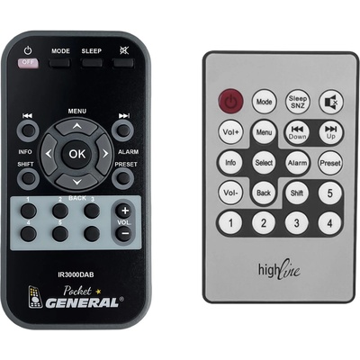 GENERAL Soundmaster ir3000dab - дистанционно управление дубликат (ir3000dab)
