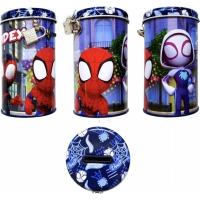 Dětská kovová pokladnička se zámkem, Spider-Man