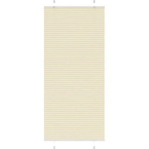 vidaXL Плисирана щора, кремава, 90x200 см, ширина на плата 89, 4 см, полиестер (4015311)