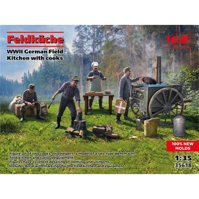 ICM Feldküche German WWII Field Kitchen with cooks 1:35