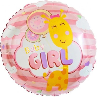 Godan Fóliový balón Baby girl kruh 45 cm