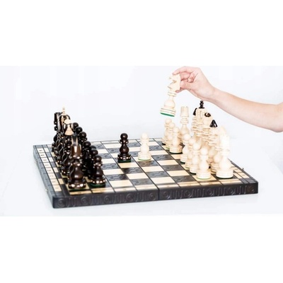Rímske drevené šachy - krásne vyrezávané Sunrise Chess & Games