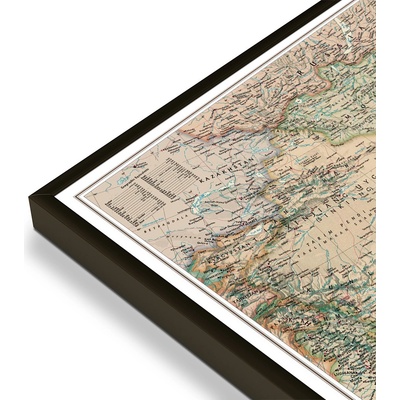 National Geographic Čína - nástěnná mapa Executive 77 x 61 cm Varianta: mapa v hliníkovém rámu, Provedení: černý rám