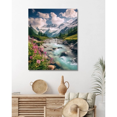 ZUTY Obrazy na stenu - Jar v horách Rámovanie: vypnuté plátno na rám, Rozmer: 40x50 cm