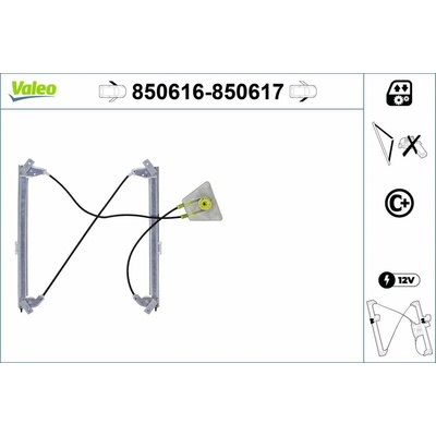 Zvedací zařízení oken VALEO 850616