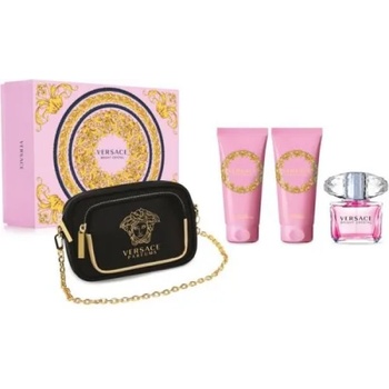 Versace Bright Crystal Подаръчен комплект, Тоалетна вода 90ml + душ гел 100ml + Мляко за тяло 100ml + чанта, Жени