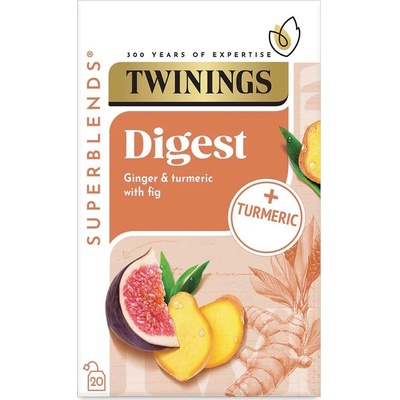Twinings čaj SUPERBLENDS DIGEST se zázvorem kurkumou a fíky 20 sáčků 40 g