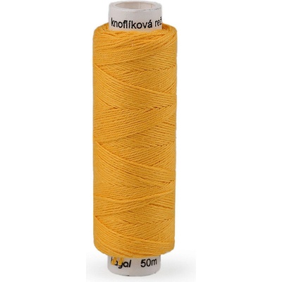 Nitě lněné knoflíkové 50 m Varianta: 127 žlutá tmavá, Balení: 1 ks