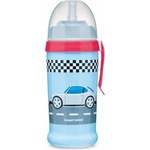 Canpol babies Преходна чаша със сламка Canpol - Racing, синя кола, 350 ml (56/516_bd) - ozone