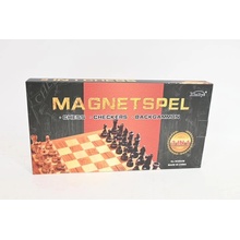Magnetické dřevěné šachy a dáma 2v1 – cestovní sada