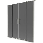 Mexen Velar L Двоен параван за вана, 2-крилен, плъзгащ се, 140 x 150 см, графит, матов никел - 896-140-003-42-97 (896-140-003-42-97)