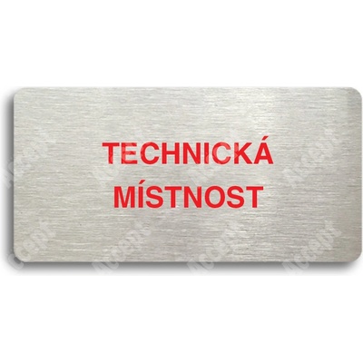 ACCEPT Piktogram TECHNICKÁ MÍSTNOST - stříbrná tabulka - barevný tisk bez rámečku