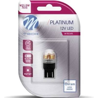 m-tech LED W21/5W T20 15x2835SMD CANBUS White крушка к-т (LB829W-01B)