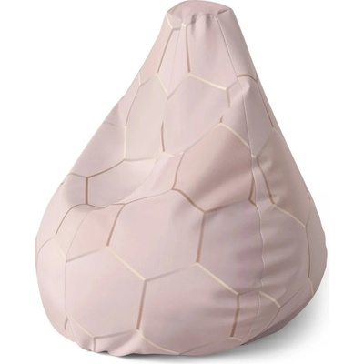 Sablio Sedací vak Pear Rose gold 70 x 95 x 15 cm