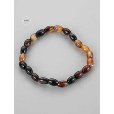 Prošperk Decentní náramek z podlouhlých korálků hnědého achátu rozměr korálku S4994