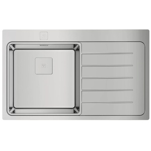 Teka Мивка Teka Zenit RS15 1C 1E, Дясна, Десен отцедник, Aвт. клапан, за шкаф, 50 см, Инокс (115100003) Мивка за вграждане