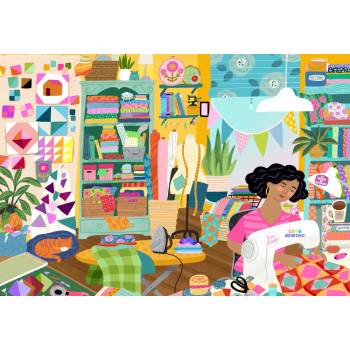 Pieces & Peace - Puzzle My Happy Place is in the Sewing Room - 1 000 piese