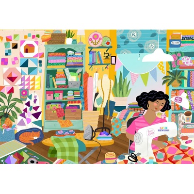 Pieces & Peace - Puzzle My Happy Place is in the Sewing Room - 1 000 piese