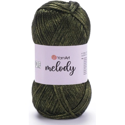 Pletací / háčkovací příze YarnArt MELODY 898 brčálově zelená, efektní, 100g/230m